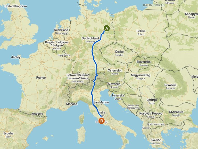 Von Berlin nach Rom | Fahrradtour | Komoot